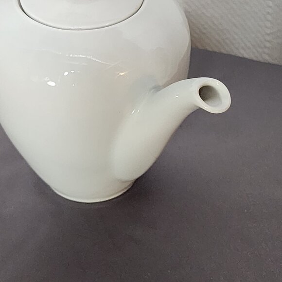 R KPM Krister Germany White Pattern KPM132 Porcelain Coffee Pot 1952-1965 MCMod - Picture 11 of 16
